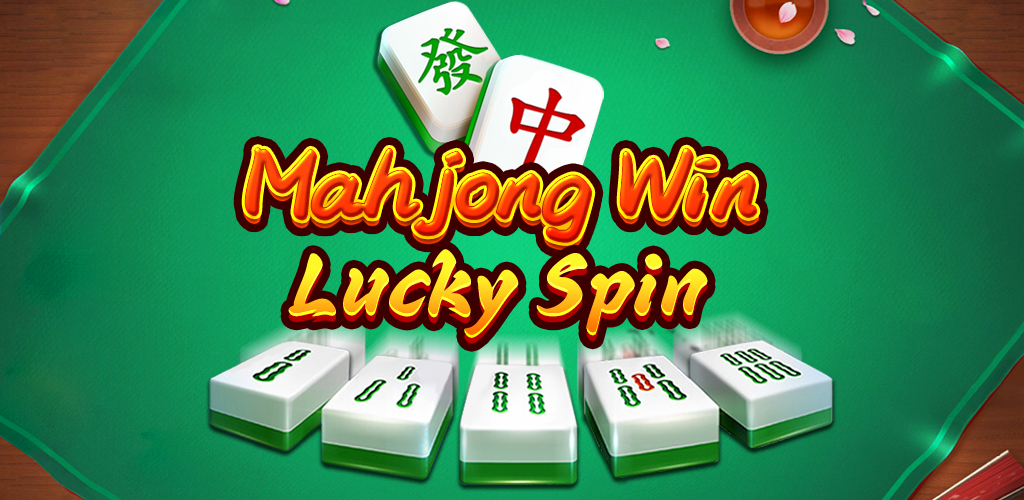 Mahjong Win: Lucky Spin gameplay banner with tiles and green table